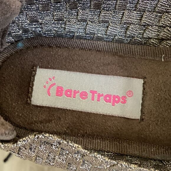 Bare Trap Women’s Slip-on Metallic Bronze Basket Weave Wedge Heel Size 8.5 - Picture 9 of 10